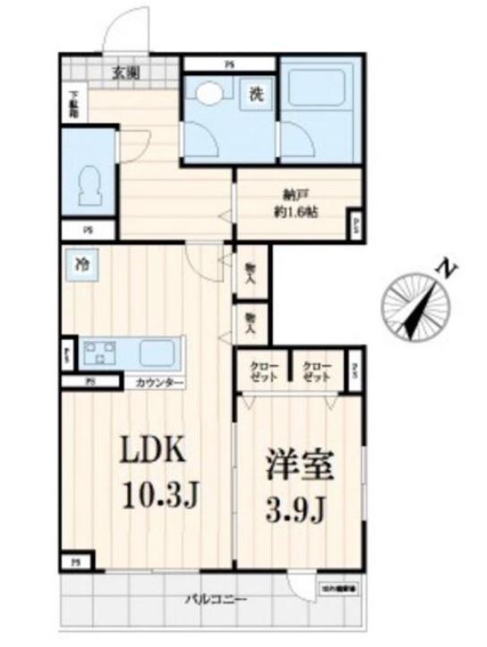 グランデール中目黒　301号室　間取り