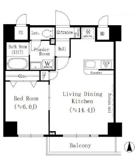 YUNO ART KAMEIDO　901号室　間取り