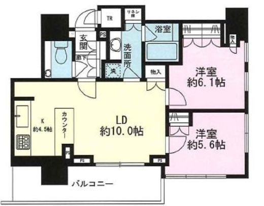 ザ・パークハウス高輪タワー　1502号室　間取り