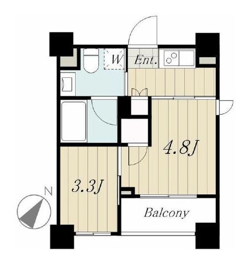 ジーベック北新宿　1102号室　間取り