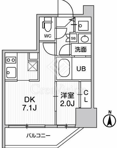 グラシアプレイス東陽町　1305号室　間取り