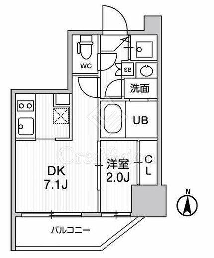 グラシアプレイス東陽町　205号室　間取り