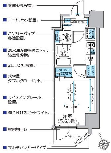 レジディア南品川プレイス　1003号室　間取り