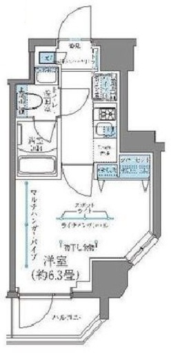 レジディア南品川プレイス　401号室　間取り