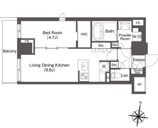コンフォリア森下リバーサイド　212号室　間取り