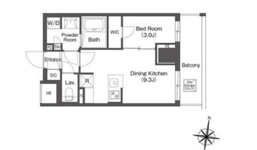コンフォリア森下リバーサイド　714号室　間取り
