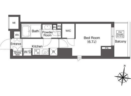コンフォリア森下リバーサイド　720号室　間取り
