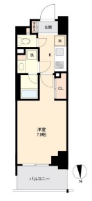 プライマル南砂　611号室　間取り
