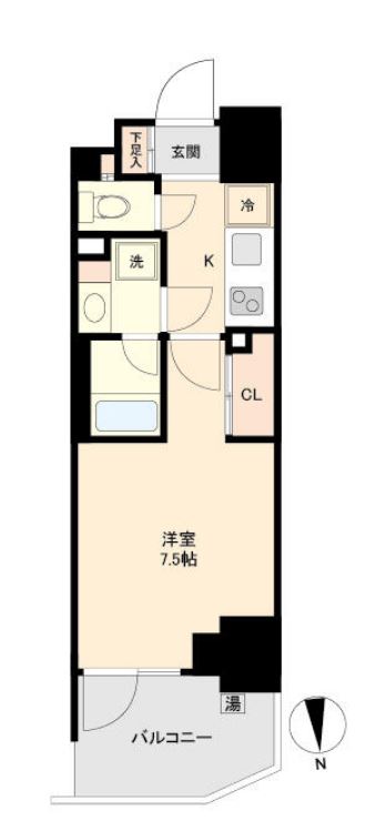 プライマル南砂　707号室　間取り