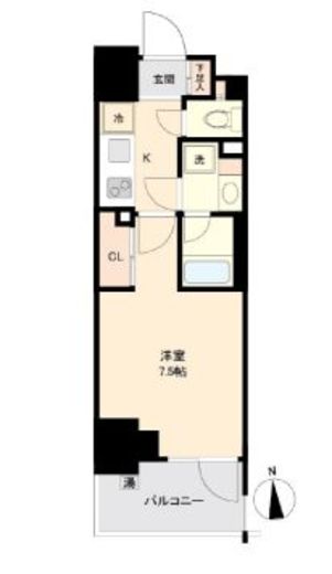 プライマル南砂　401号室　間取り