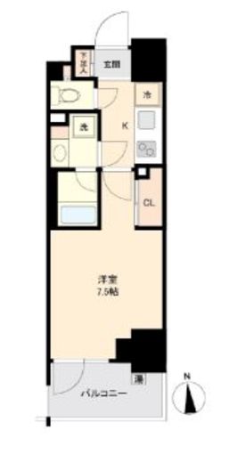 プライマル南砂　706号室　間取り