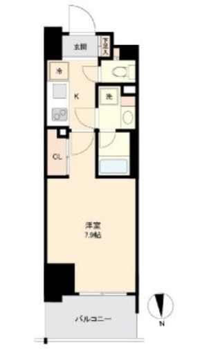 プライマル南砂　808号室　間取り