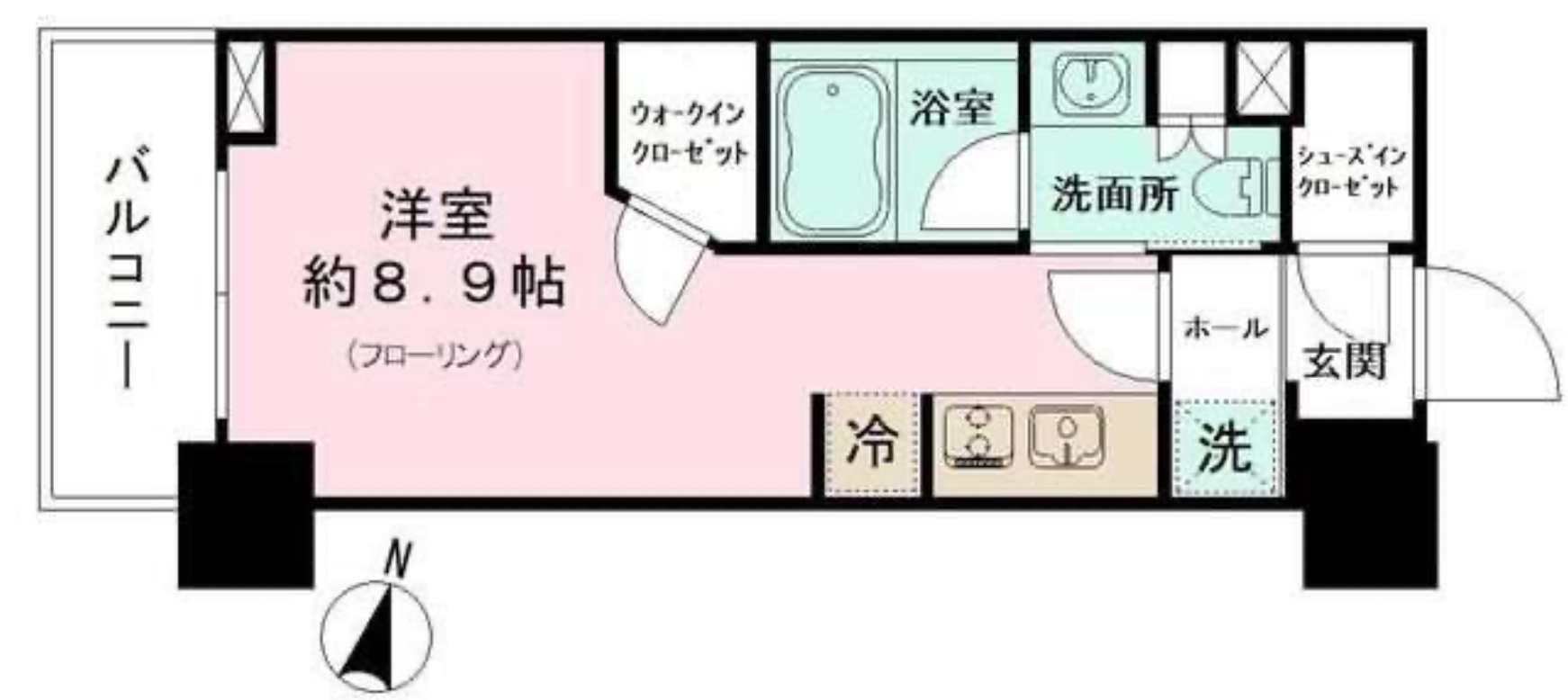 パークリュクス神田　603号室　間取り