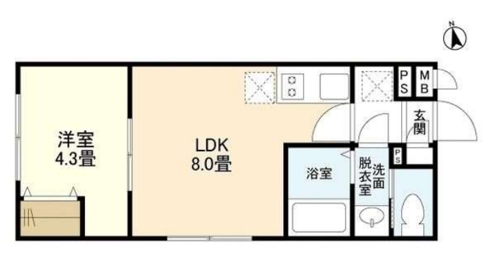 ウェルスクエアイズム西小山　302号室　間取り