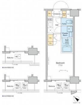 プラウドフラット月島アベニュー　206号室　間取り