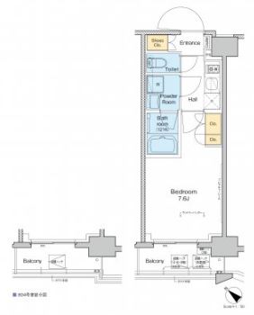 プラウドフラット月島アベニュー　304号室　間取り