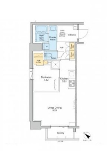 プラウドフラット月島アベニュー　501号室　間取り