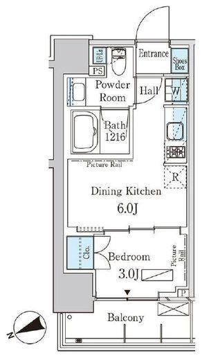 パークアクシス芝浦キャナル　101号室　間取り