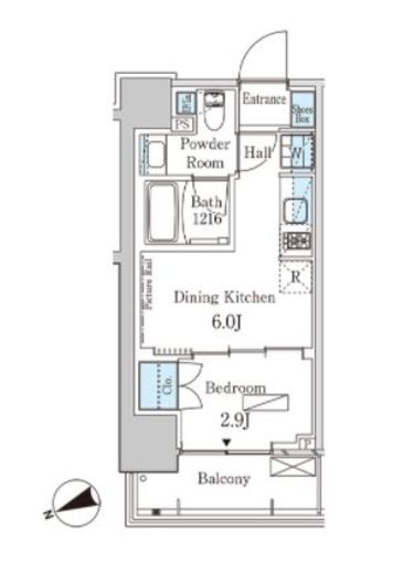 パークアクシス芝浦キャナル　701号室　間取り