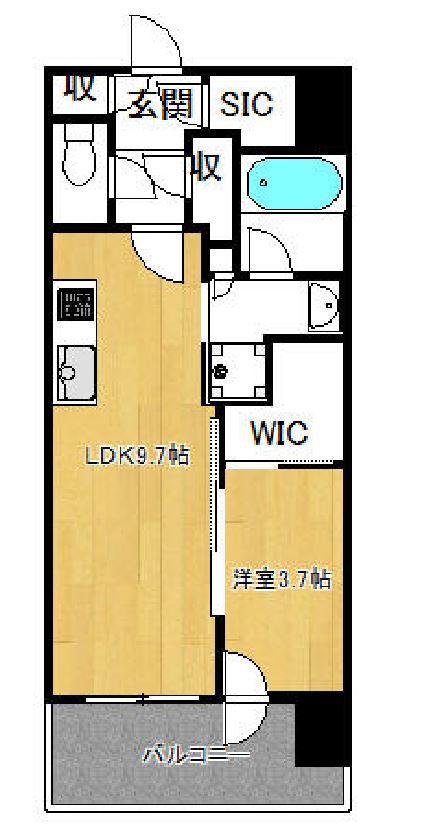 プラウドタワー亀戸クロス　528号室　間取り