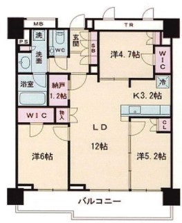 プラウドタワー亀戸クロス　1105号室　間取り