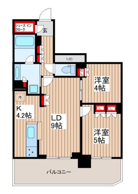 プラウドタワー亀戸クロス　12F号室　間取り
