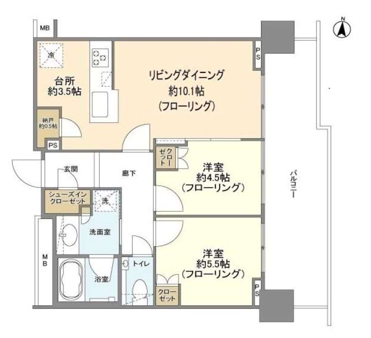 プラウドタワー亀戸クロス　618号室　間取り