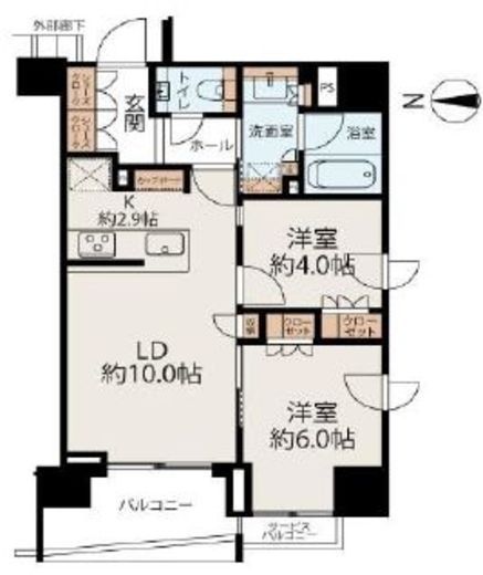 プラウド銀座一丁目　604号室　間取り