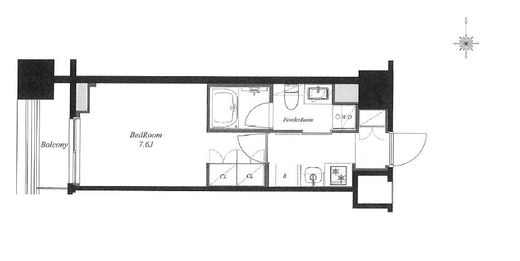 MINAMIAZABU NORTH　1203号室　間取り
