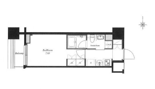 MINAMIAZABU NORTH　405号室　間取り