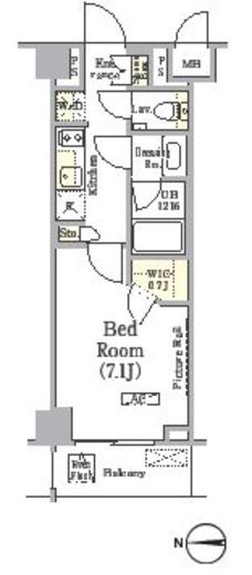 ザ・パークワンズ高輪　107号室　間取り
