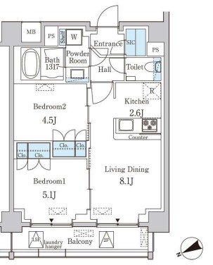 プリマリード南青山　601号室　間取り