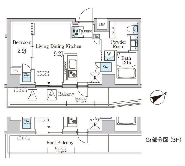 プリマリード南青山　405号室　間取り