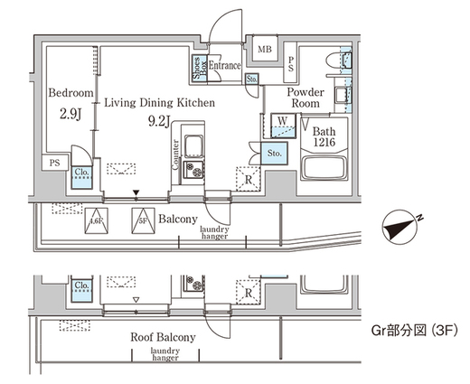 プリマリード南青山　405号室　間取り