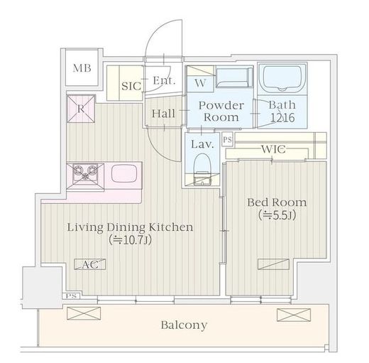 ケルスコート笹塚　802号室　間取り
