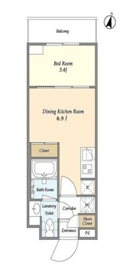 SUNIVAS飯田橋　302号室　間取り