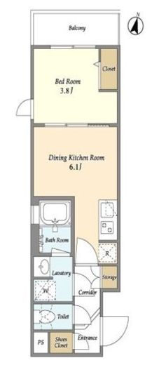 SUNIVAS飯田橋　401号室　間取り