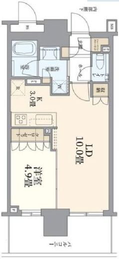 ブランズタワー豊洲　28F3号室　間取り