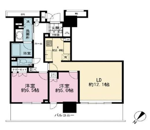 ブランズタワー豊洲　3027号室　間取り