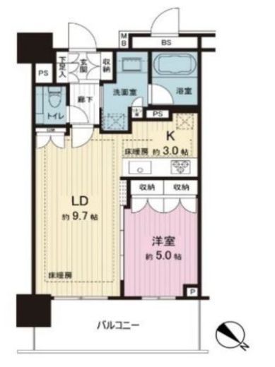 ブランズタワー豊洲　3317号室　間取り