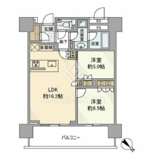 ブランズタワー豊洲　3416号室　間取り