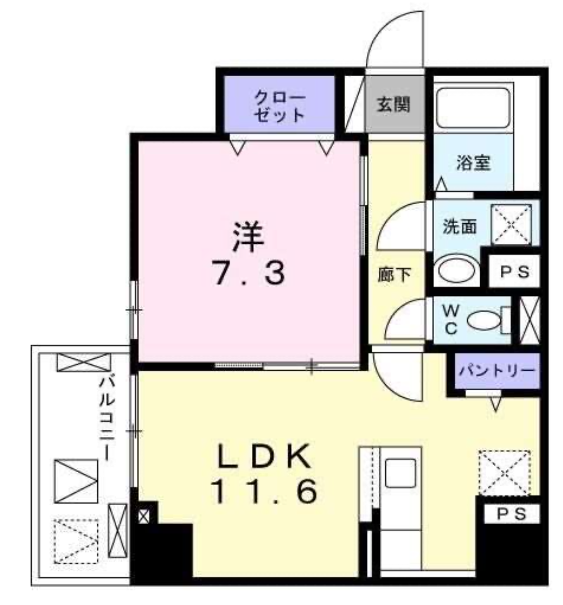 グランツ恵比寿　503号室　間取り