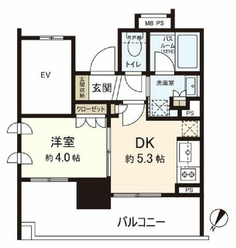 ライオンズアイル渋谷松濤　7F号室　間取り