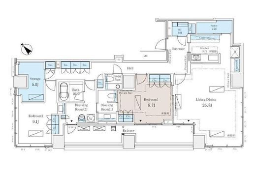 パークコート虎ノ門　2102号室　間取り