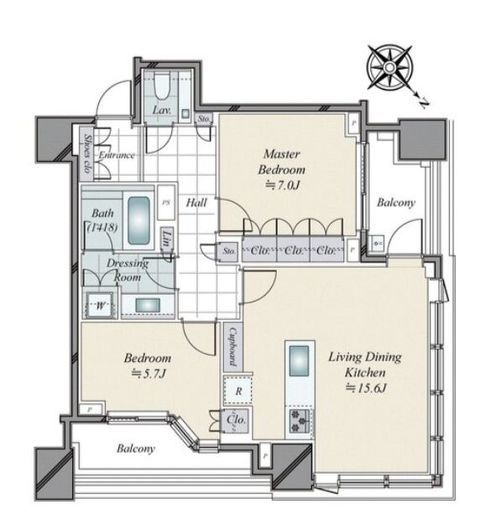 パークコート虎ノ門　1501号室　間取り