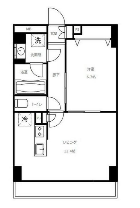 ドメーヌ神楽坂　303号室　間取り