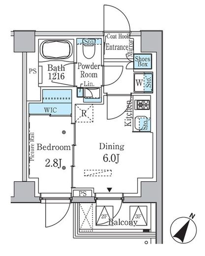 ラテスト白金台　201号室　間取り