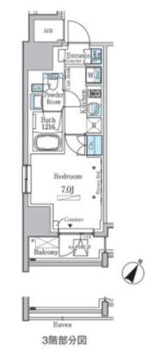 ラテスト白金台　401号室　間取り