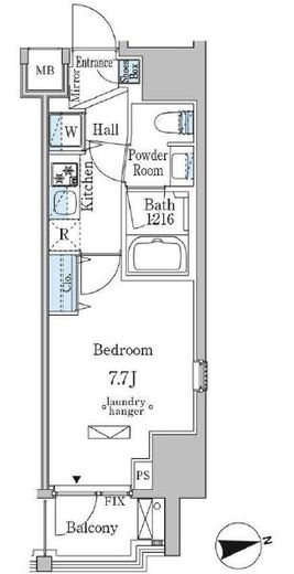 ミリアレジデンス新宿御苑　1206号室　間取り