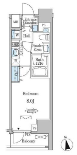 ミリアレジデンス新宿御苑　1303号室　間取り